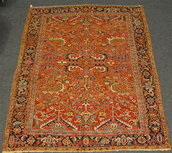 Appraisal: HERIZ CARPET Persia circa feet inches x feet inches Condition