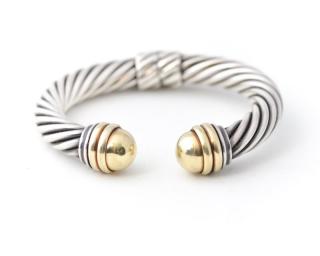 Appraisal: David Yurman Classic Sterling Cable Bracelet David Yurman American founded