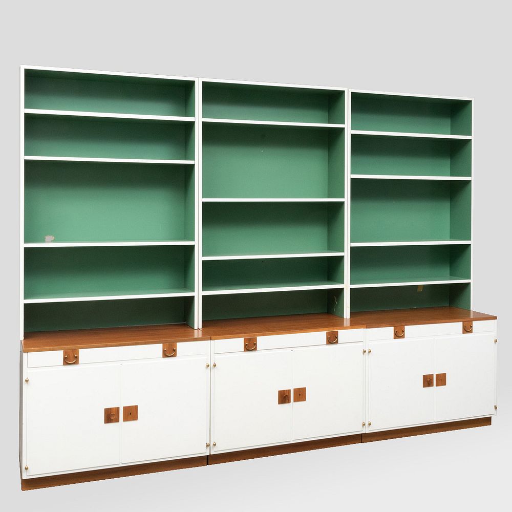 Appraisal: Group of Four Josef Frank Designed Wood and Pressboard Bookcases