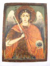 Appraisal: An th century Russian icon of a winged figure in