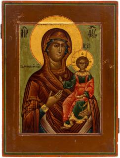 Appraisal: A RUSSIAN ICON OF THE MOTHER OF GOD HODEGETRIA TH