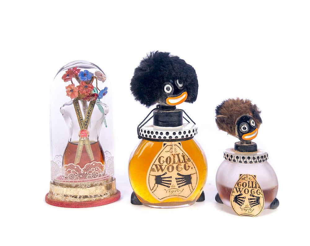 Appraisal: French Golliwog Perfume Bottles Excellent condition with no damage or