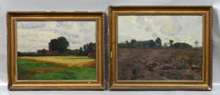 Appraisal: American School th Century oil on canvas board Landscapes each