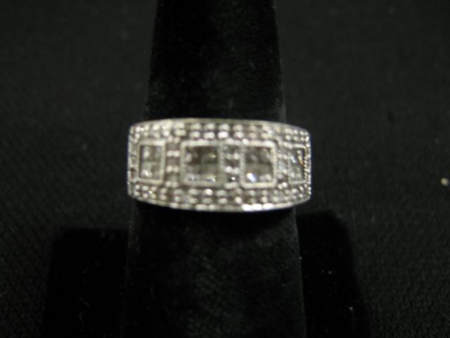 Appraisal: Diamond Band round princess cut diamonds totaling carat in k