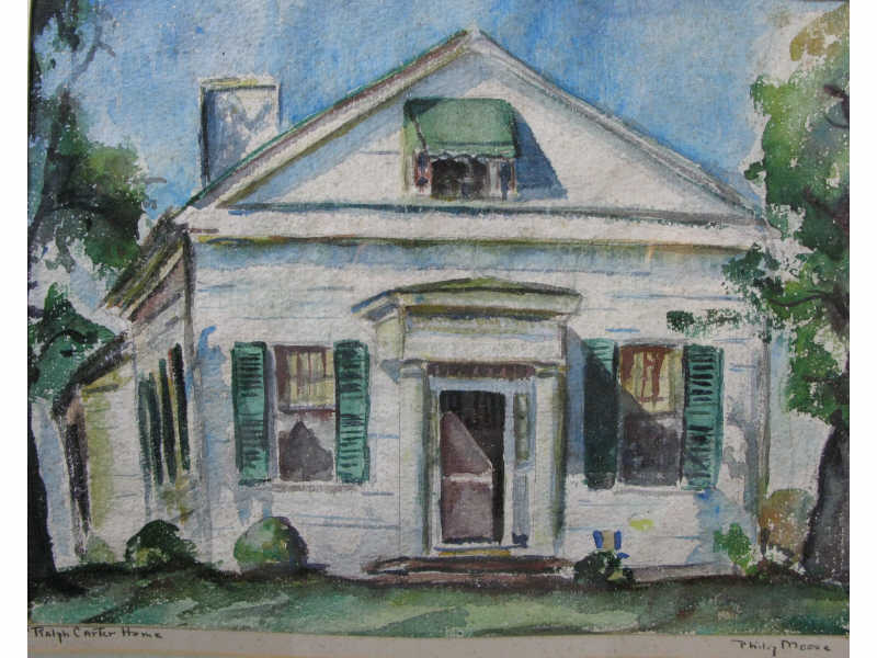 Appraisal: Philip Moose NC - Lincolnton Scene watercolor on paper signed