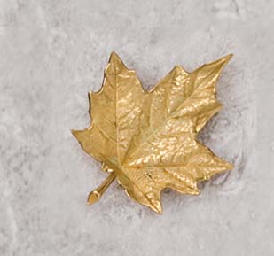 Appraisal: MAPLE LEAF BROOCH k gold maple leaf clip with beautifully