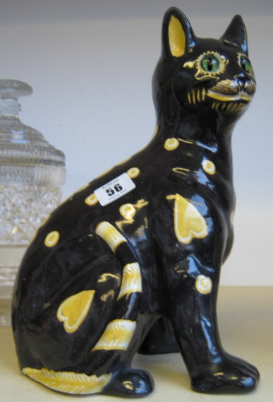 Appraisal: A Masonic faience model of a cat late th century