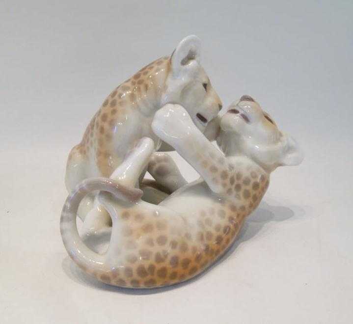 Appraisal: KPM PORCELAIN FIGURAL GROUP Spielende Tigerkinder depicting tiger cubs at