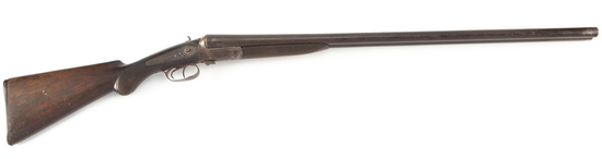 Appraisal: SOLD AS WALL HANGER An early double barrel Shotgun marked