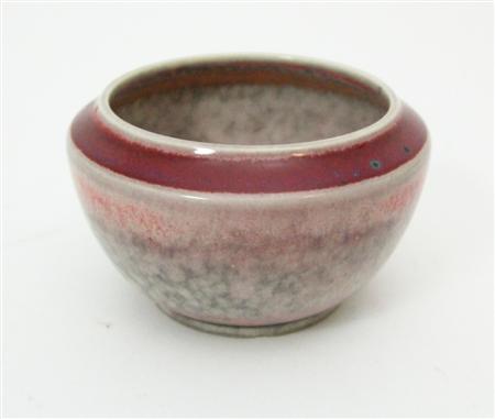 Appraisal: RUSKIN POTTERY MINIATURE 'HIGH FIRED' BOWL CIRCA glazed earthenware covered