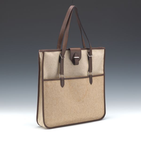 Appraisal: HERMES CANVAS TOTE x x Featuring a canvas body with