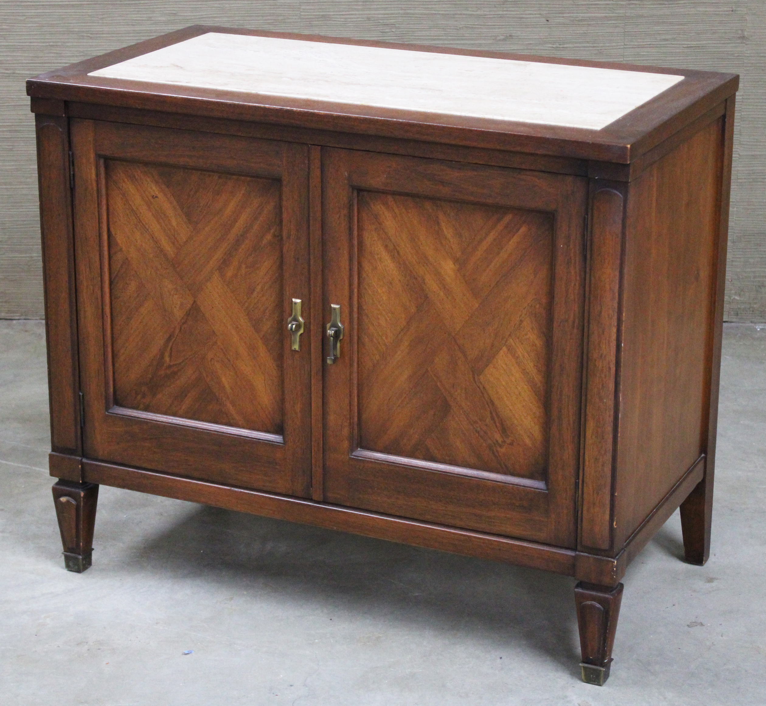 Appraisal: MARBLE TOP BUFFET BY WHITE FURNITURE Marble top buffet with