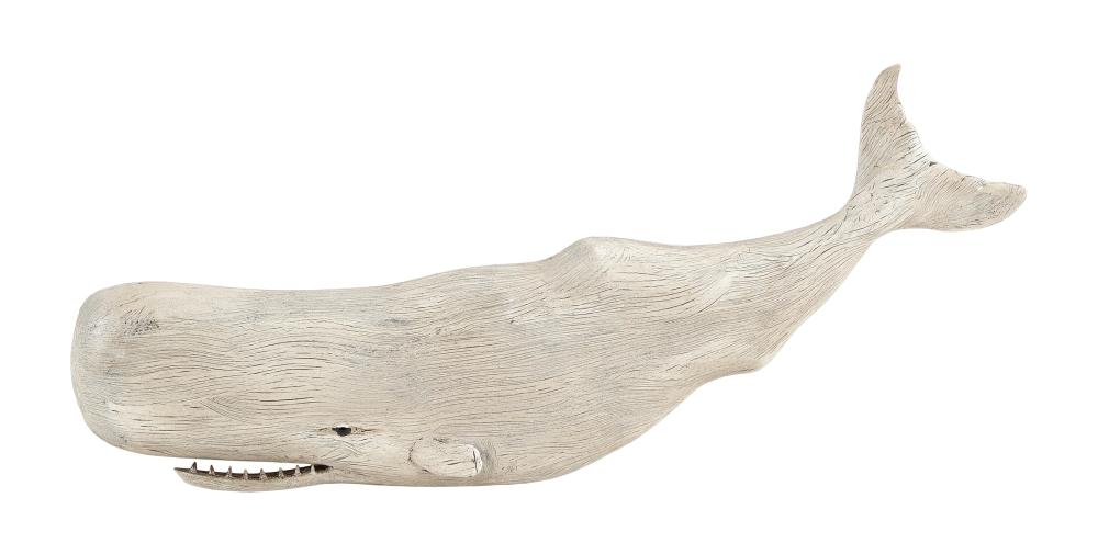 Appraisal: ROGER MITCHELL CARVED AND PAINTED SPERM WHALE KINGSTON MASSACHUSETTS CONTEMPORARY