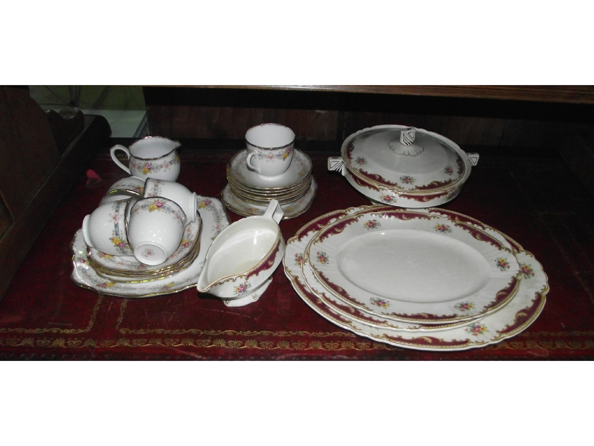 Appraisal: A Myott part dinner service together with a Royal Albert