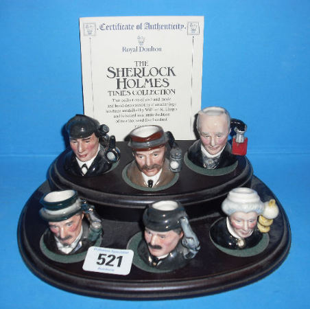 Appraisal: Set Off Royal Doulton tiny Character jugs from The Sherlock