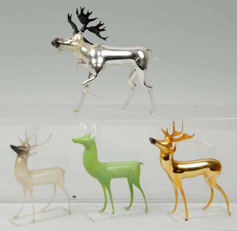 Appraisal: Lot of Free Blown Animals Description Includes three deer and