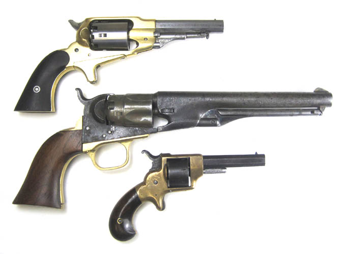 Appraisal: THREE REVOLVERS Colt model pocket miss matched project gun Connecticut