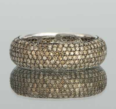 Appraisal: A Micro Pave Diamond Eternity Band k white gold bombe