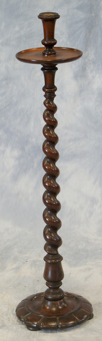 Appraisal: Rosewood barley twist candlestand h x d base Estimate -