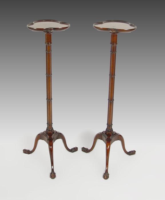 Appraisal: PAIR WEIMAN MAHOGANY FERN STANDS Measures '' h x ''