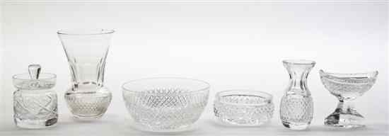 Appraisal: A Group of Cut Glass Articles comprising ash receivers bowls