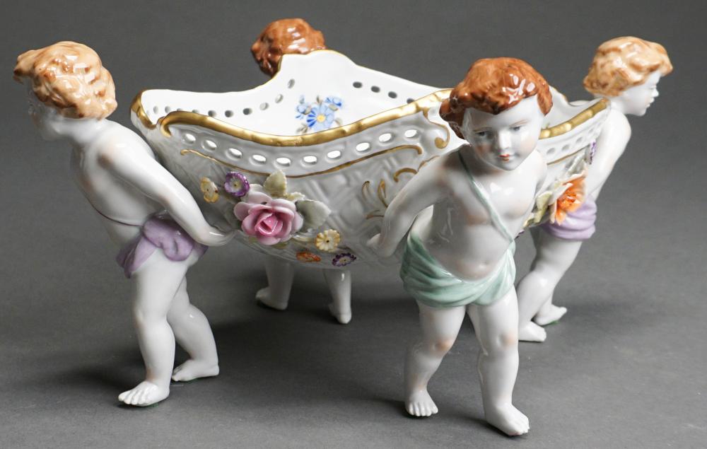 Appraisal: Von Schierholz German Hand Painted 'Putti' and Floral Decorated Porcelain