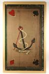 Appraisal: OOC - th c sailor-painted sail Floorcloth with Anchor in