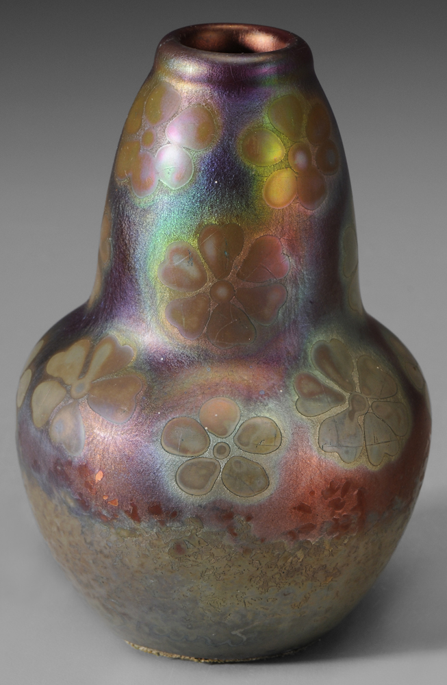 Appraisal: Weller Sicard Vase American mid th century flowers on an