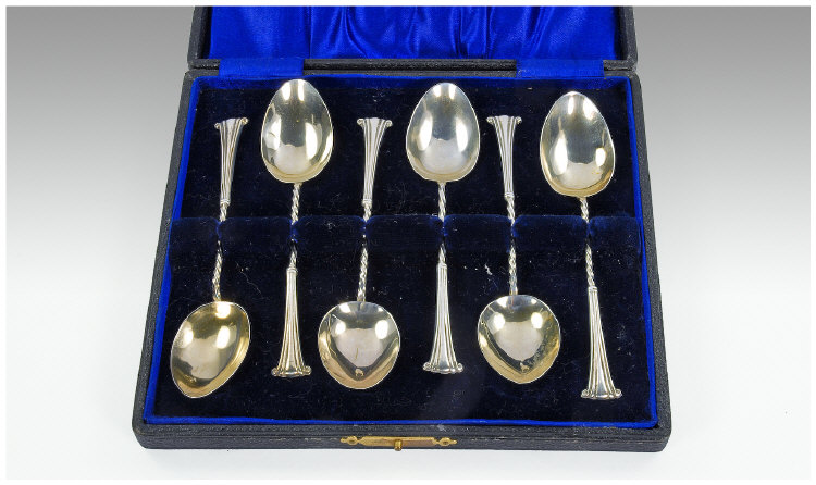 Appraisal: Edwardian Boxed Set of Silver Teaspoons hallmark Birmingham