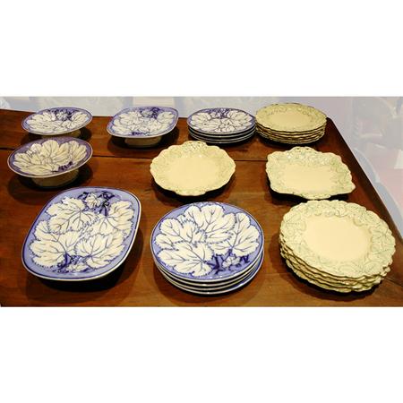 Appraisal: Two English Leaf Decorated Partial Dessert Services Estimate -