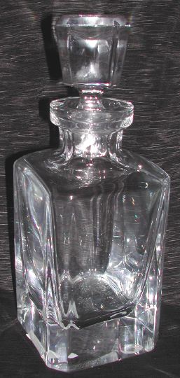 Appraisal: Good Brilliant Square Crystal Cristal de Sevres Decanter retains the