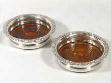 Appraisal: Russian Interest A fine pair of Russian silver wine coasters