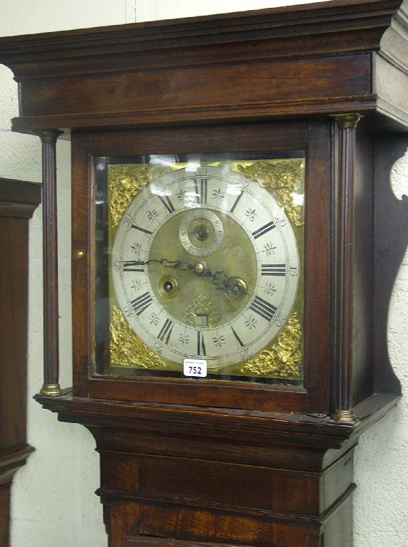 Appraisal: Oak month duration longcase clock with five pillar movement the