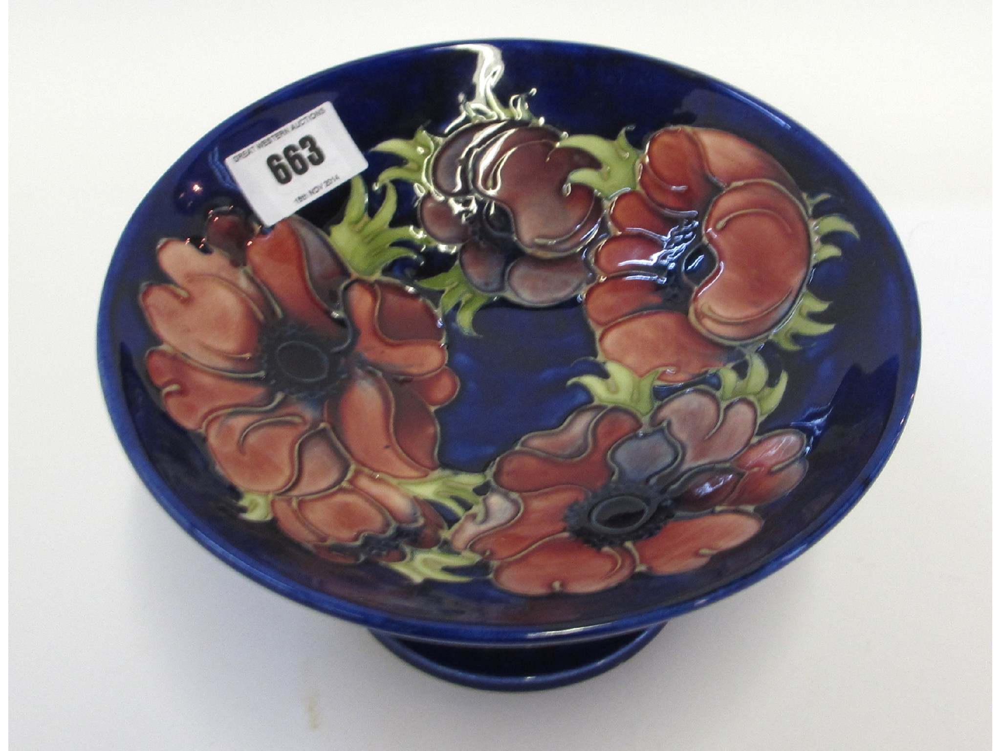 Appraisal: Moorcroft anemone pattern tazza