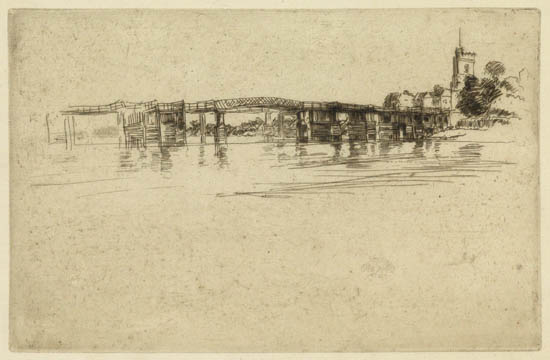 Appraisal: JAMES A M WHISTLER The Little Putney No Etching on