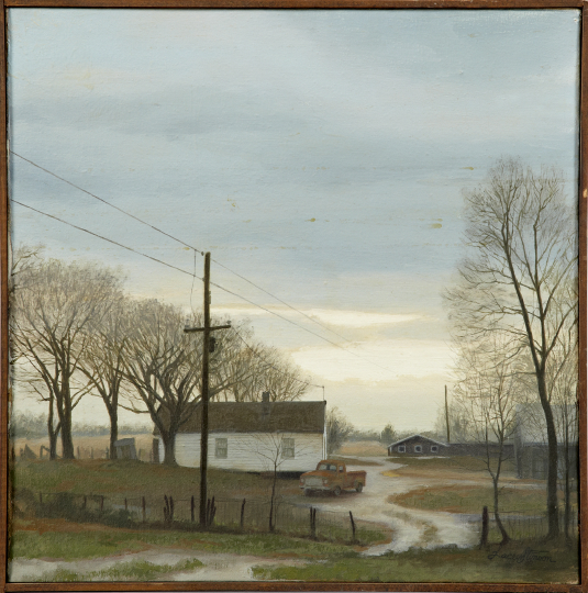 Appraisal: Lacey Stinson American Louisiana b View of a Farm in