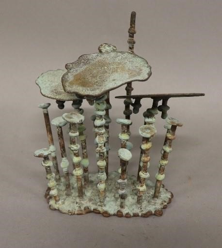 Appraisal: Klaus Ihlenfeld Pennsylvania b bronze abstract Lily Pads stamped K