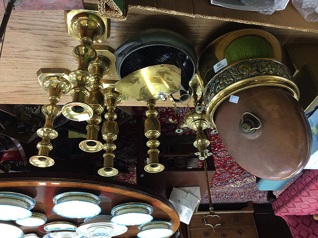 Appraisal: A COLLECTION OF METAL WARE to include a set of