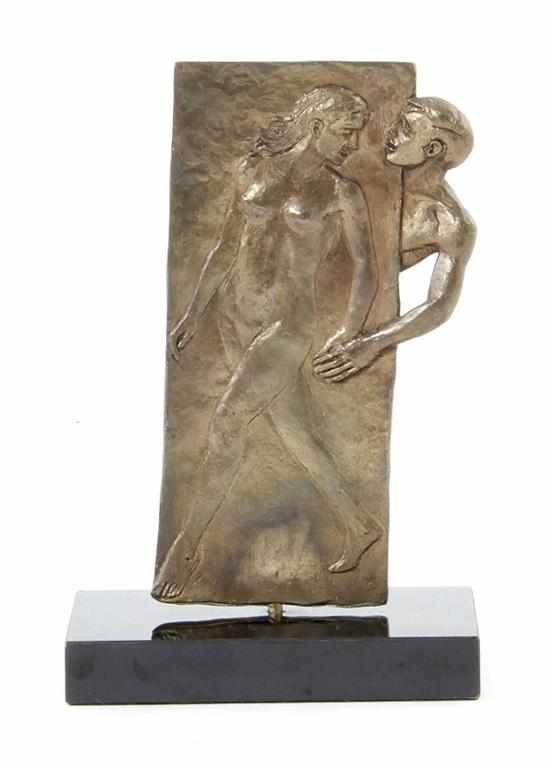 Appraisal: Marion Bender Roller New York b FIGURAL RELIEF PANEL bronze