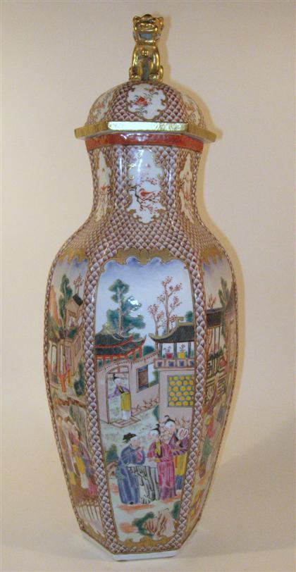 Appraisal: Chinese export style hexagonal vase th century