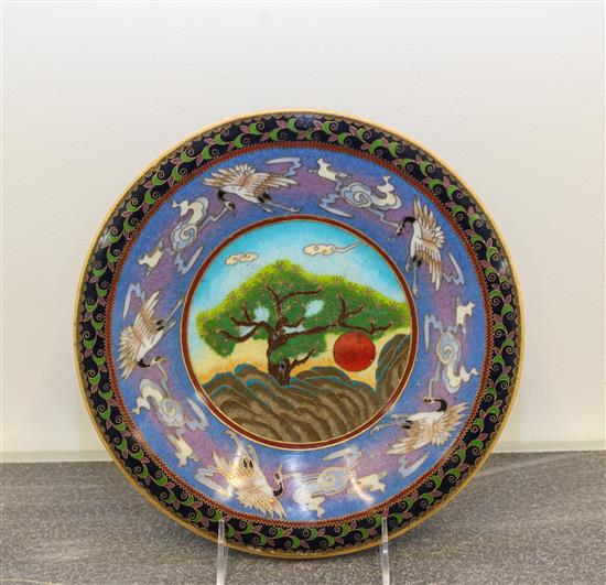 Appraisal: Sale Lot A Japanese Cloisonne Plate depicting a tree in