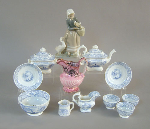 Appraisal: Child's Tyrolean Ironstone tea service together with a lustre creamer