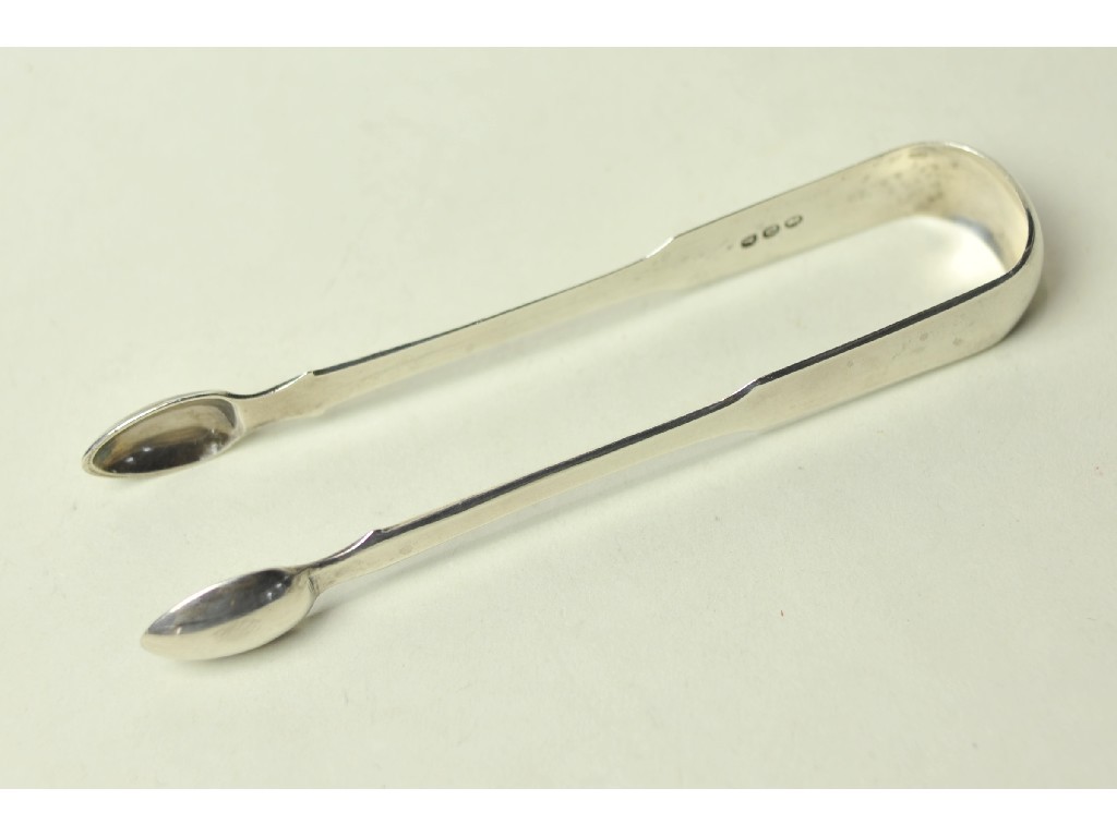 Appraisal: Pair of Georgian silver sugar tongs