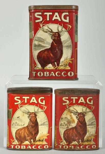 Appraisal: Lot of Stag Vertical Tobacco Tins Description Nice set with