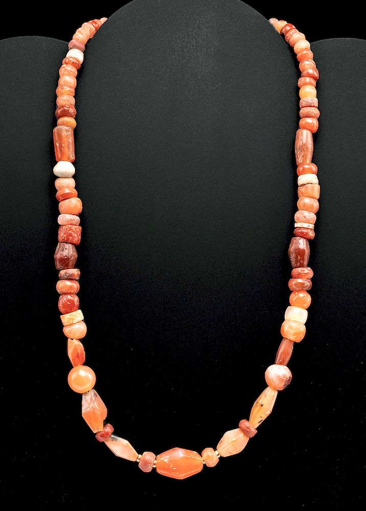 Appraisal: Viking Carnelian Bead Necklace - Lovely Wearable Northern Europe Viking