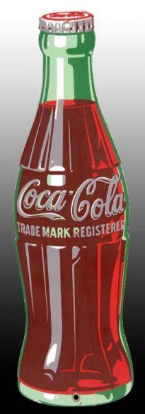 Appraisal: Porcelain Coca-Cola Die-Cut Bottle Description Circa s A few minor