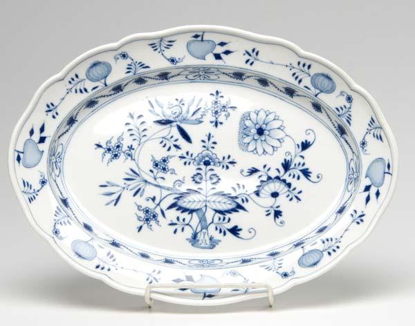 Appraisal: MEISSEN BLUE ONION PLATTER With scalloped rim marked on base