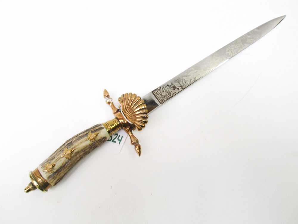 Appraisal: E F HORSTER CEREMONIAL HUNTING SWORD 'S style sword with