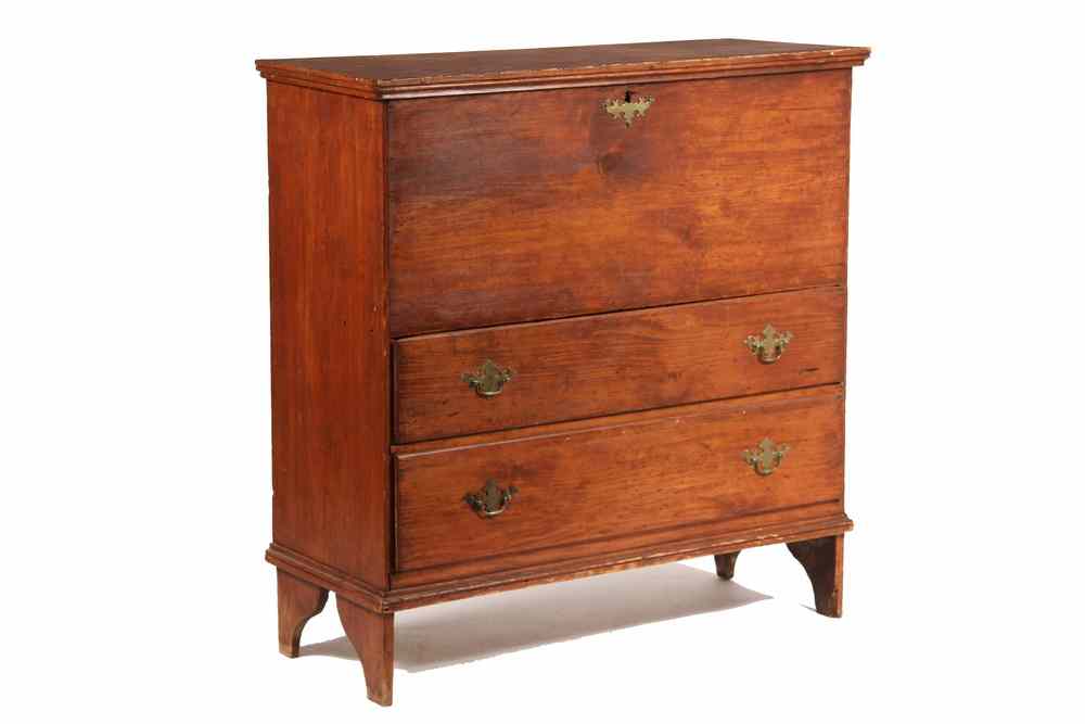 Appraisal: QUEEN ANNE BLANKET CHEST - Queen Anne Period Pumpkin Pine