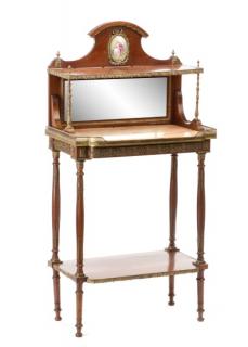 Appraisal: Louis XVI Style Tiered Pink Marble Console Continental likely French